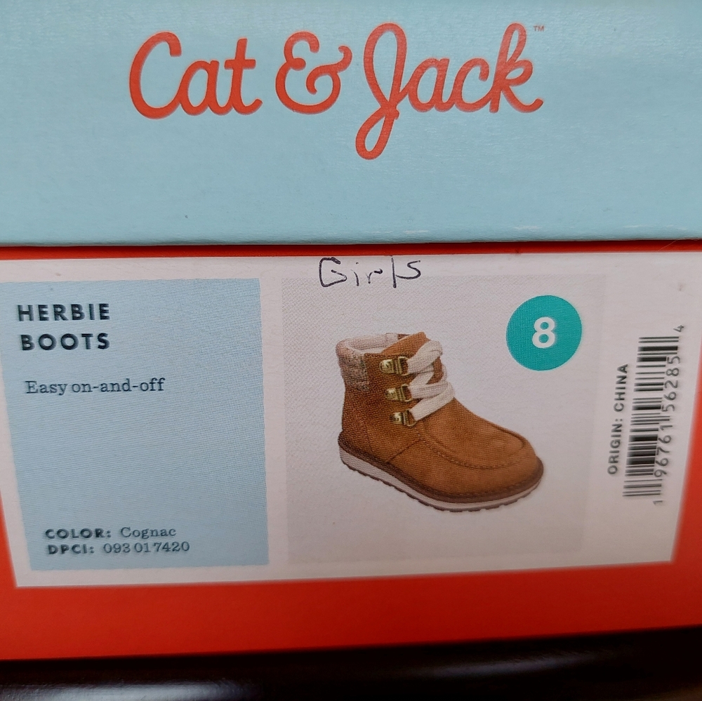Cat & Jack Herbie Toddler Girls Tan Boots Size 8 NWT - Picture 6 of 6